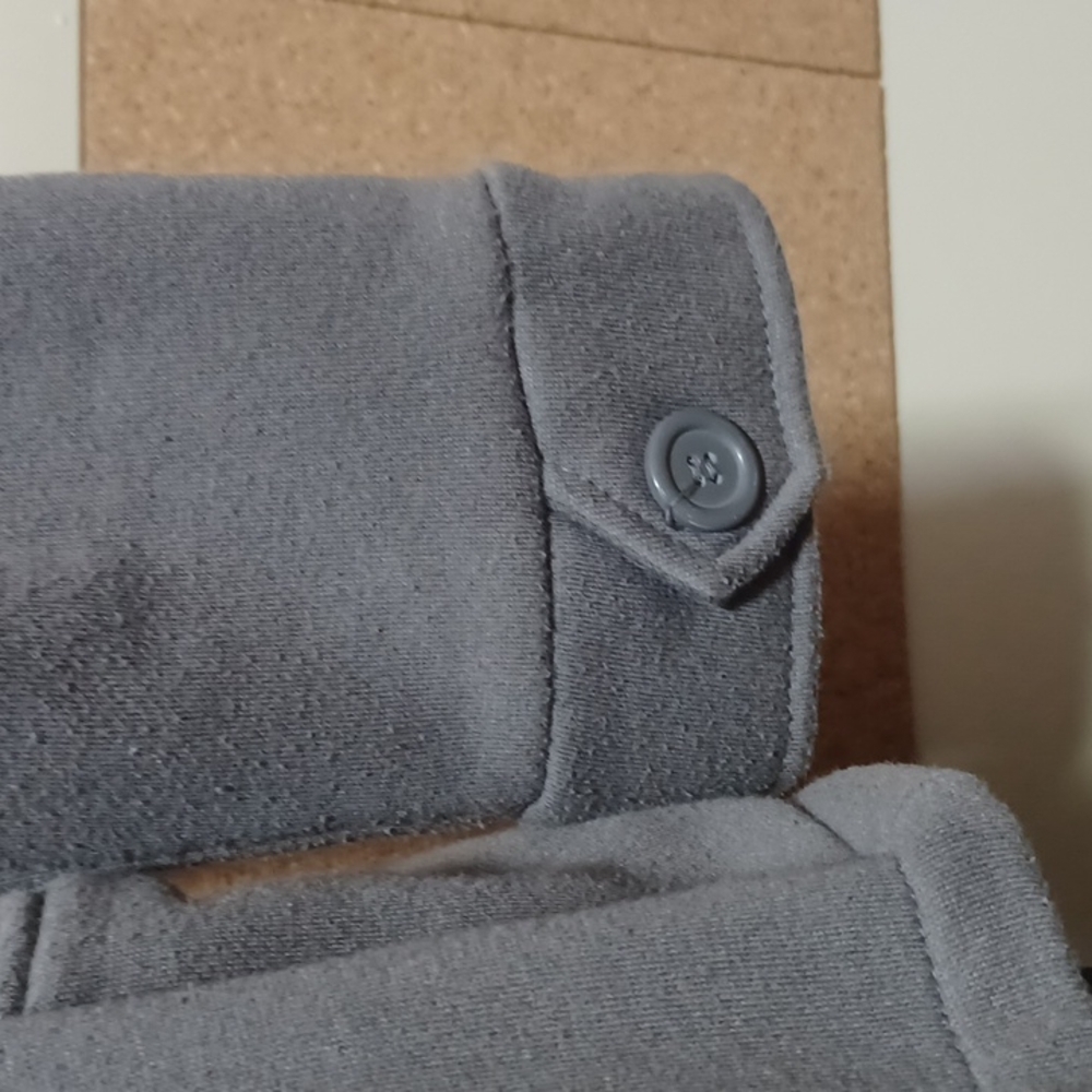 Glimmer By J.J. Basics Gray Button Down Coat With… - image 7